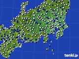 2018年08月23日の関東・甲信地方のアメダス(風向・風速)