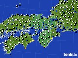 近畿地方のアメダス実況(風向・風速)(2018年08月23日)