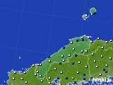 2018年08月23日の島根県のアメダス(風向・風速)