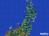 東北地方のアメダス実況(日照時間)(2018年08月24日)