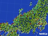 北陸地方のアメダス実況(日照時間)(2018年08月24日)