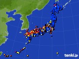 アメダス実況(日照時間)(2018年08月24日)