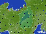 滋賀県のアメダス実況(日照時間)(2018年08月24日)