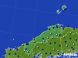 2018年08月24日の島根県のアメダス(風向・風速)