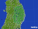 岩手県のアメダス実況(風向・風速)(2018年08月24日)