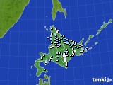 北海道地方のアメダス実況(降水量)(2018年08月25日)