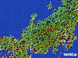 2018年08月25日の北陸地方のアメダス(日照時間)