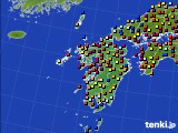 九州地方のアメダス実況(日照時間)(2018年08月25日)