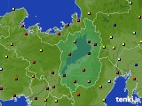 滋賀県のアメダス実況(日照時間)(2018年08月25日)