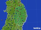 岩手県のアメダス実況(日照時間)(2018年08月25日)