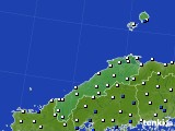 2018年08月25日の島根県のアメダス(風向・風速)