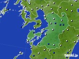 熊本県のアメダス実況(風向・風速)(2018年08月25日)