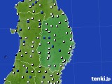 岩手県のアメダス実況(風向・風速)(2018年08月25日)