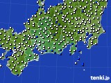 2018年08月26日の東海地方のアメダス(風向・風速)