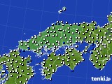 中国地方のアメダス実況(風向・風速)(2018年08月26日)