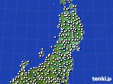 東北地方のアメダス実況(風向・風速)(2018年08月27日)