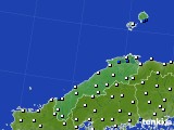 2018年08月27日の島根県のアメダス(風向・風速)