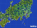 2018年08月28日の関東・甲信地方のアメダス(日照時間)