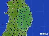 岩手県のアメダス実況(日照時間)(2018年08月28日)