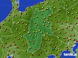 長野県のアメダス実況(気温)(2018年08月28日)