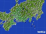 2018年08月28日の東海地方のアメダス(風向・風速)