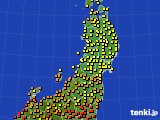 東北地方のアメダス実況(気温)(2018年08月30日)