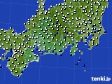 2018年08月30日の東海地方のアメダス(風向・風速)