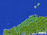 2018年08月31日の島根県のアメダス(風向・風速)