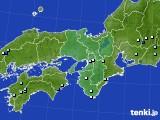 近畿地方のアメダス実況(降水量)(2018年09月02日)
