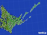 道東のアメダス実況(風向・風速)(2018年09月04日)