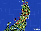 東北地方のアメダス実況(日照時間)(2018年09月06日)