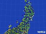 東北地方のアメダス実況(日照時間)(2018年09月07日)