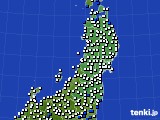 東北地方のアメダス実況(風向・風速)(2018年09月07日)
