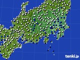 関東・甲信地方のアメダス実況(風向・風速)(2018年09月07日)