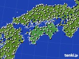 四国地方のアメダス実況(風向・風速)(2018年09月07日)