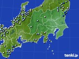 関東・甲信地方のアメダス実況(降水量)(2018年09月08日)