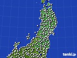 東北地方のアメダス実況(風向・風速)(2018年09月08日)