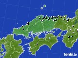 中国地方のアメダス実況(降水量)(2018年09月10日)