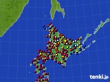 北海道地方のアメダス実況(日照時間)(2018年09月14日)
