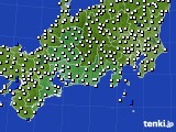 東海地方のアメダス実況(風向・風速)(2018年09月14日)