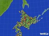 北海道地方のアメダス実況(気温)(2018年09月15日)