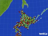 北海道地方のアメダス実況(日照時間)(2018年09月18日)