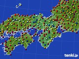 近畿地方のアメダス実況(日照時間)(2018年09月18日)