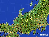 北陸地方のアメダス実況(気温)(2018年09月18日)