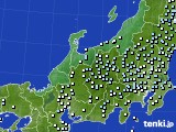 北陸地方のアメダス実況(降水量)(2018年09月21日)