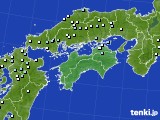 四国地方のアメダス実況(降水量)(2018年09月21日)