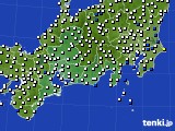 東海地方のアメダス実況(風向・風速)(2018年09月21日)