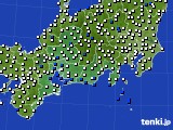 東海地方のアメダス実況(風向・風速)(2018年09月22日)