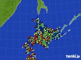 北海道地方のアメダス実況(日照時間)(2018年09月23日)