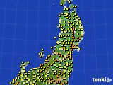 東北地方のアメダス実況(気温)(2018年09月23日)